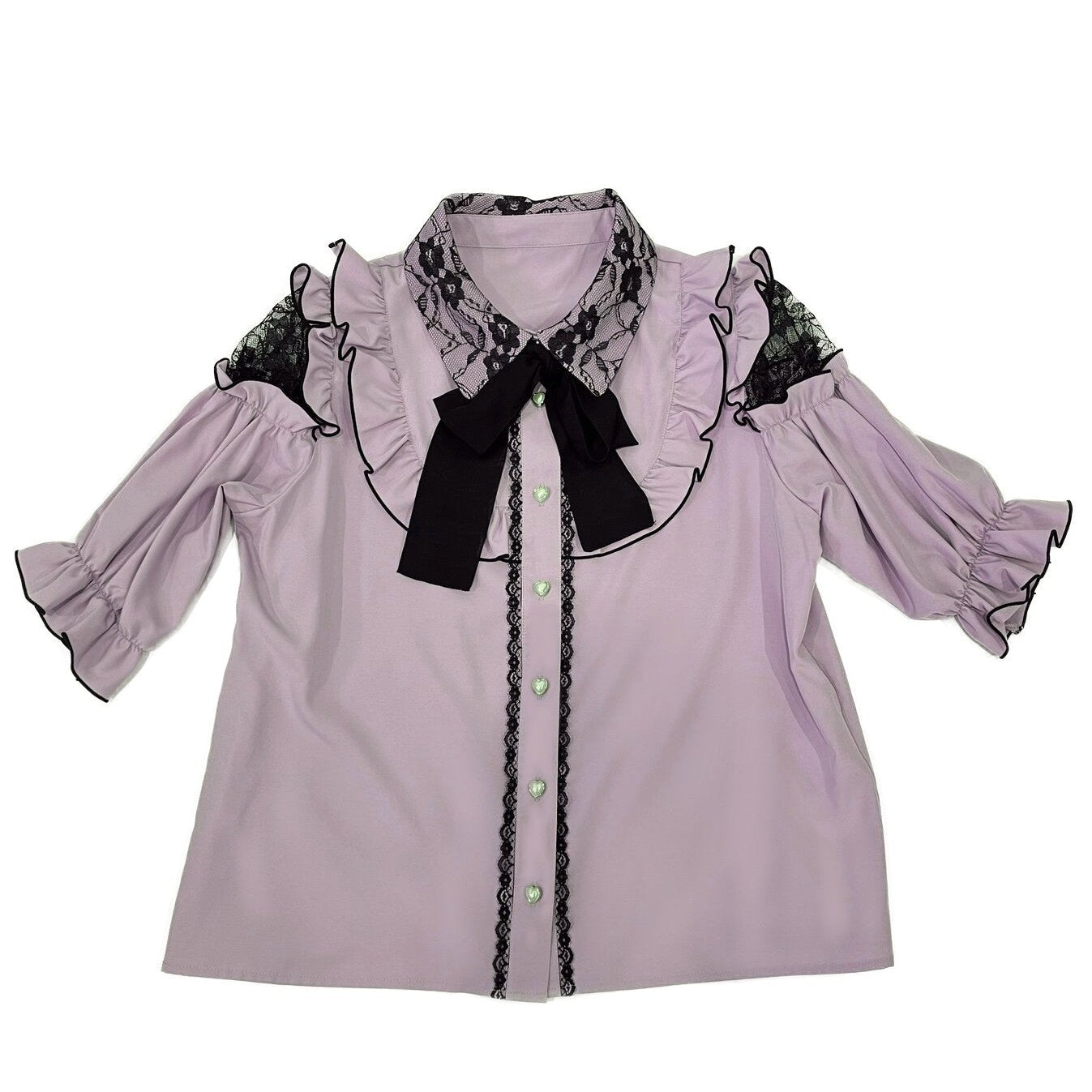 LAMCY Lace ribbon blouse