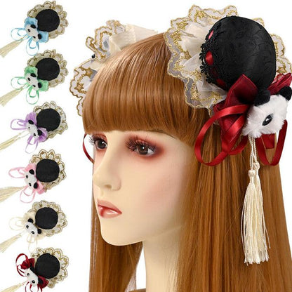 Panda hair clip set