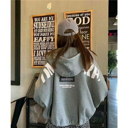 Fashion Berry English logo hoodie